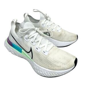 Nike Athletic Sneakers Size 10 Women's React Infinity Run Flyknit White Ombre